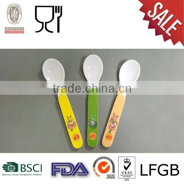 Melamine Plastic Kid's Spoon and Fork with cartoon logo