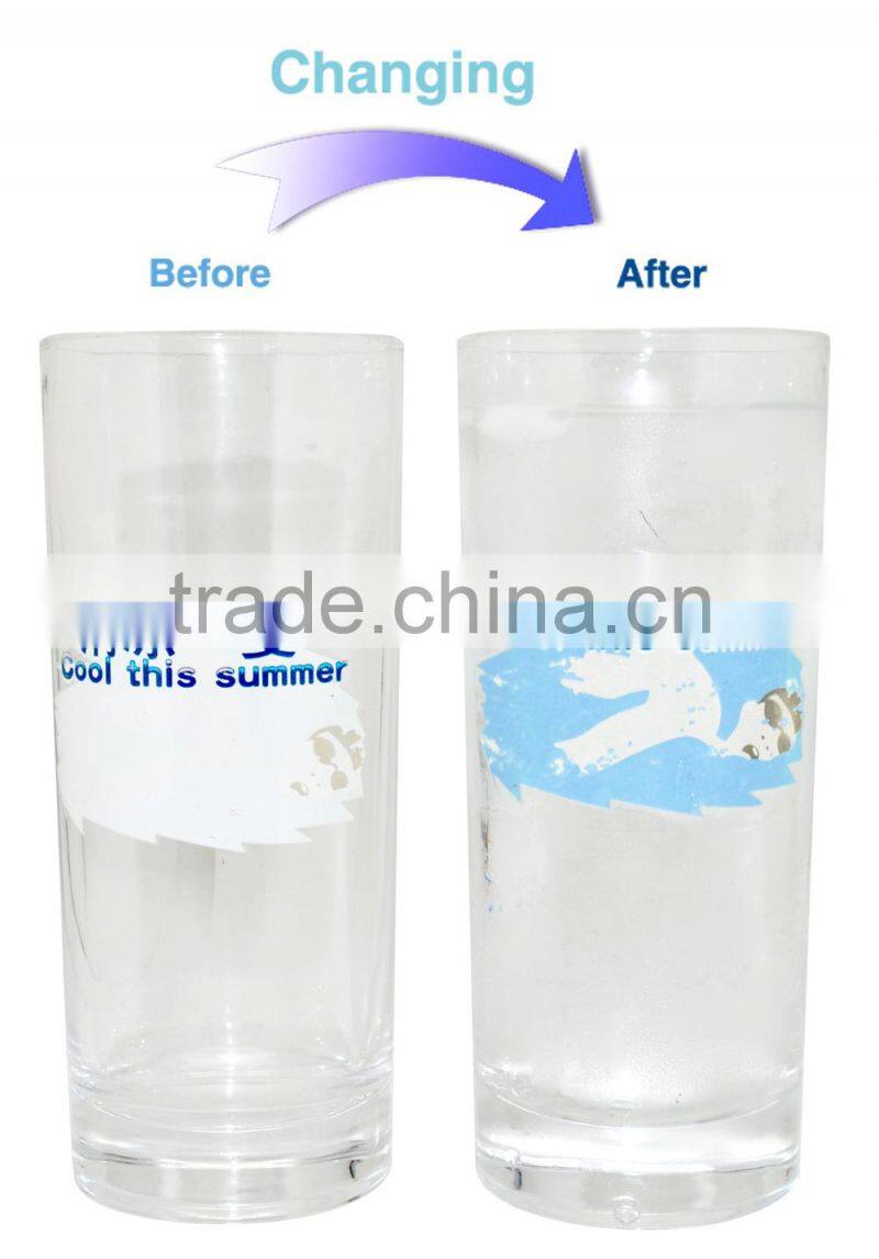 manufacturer promotional gifts cold sensitive color changing glass cup