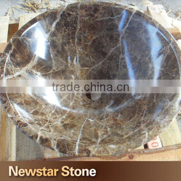 Chinese natural marble grey decorative bathroom sink