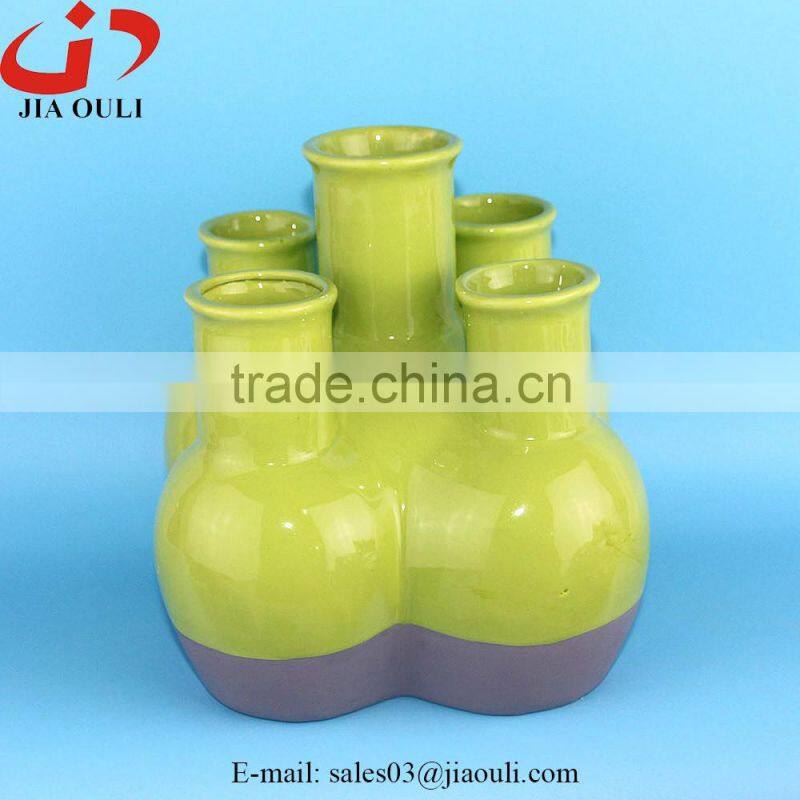 2016 new design ceramic vase, unique vases for home decoration