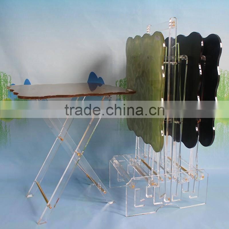 cheap price collapsible acrylic tea tables wholesale
