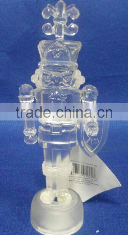 2014 new style christmas clear soldier decoration with LED