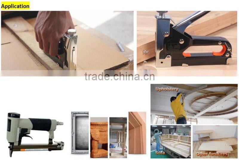 Puneumatic Nailer Staple wood furniture 8mm U Shape Stape Pins Gauge Silver Galvanized Code Nail Carton Seal Pin