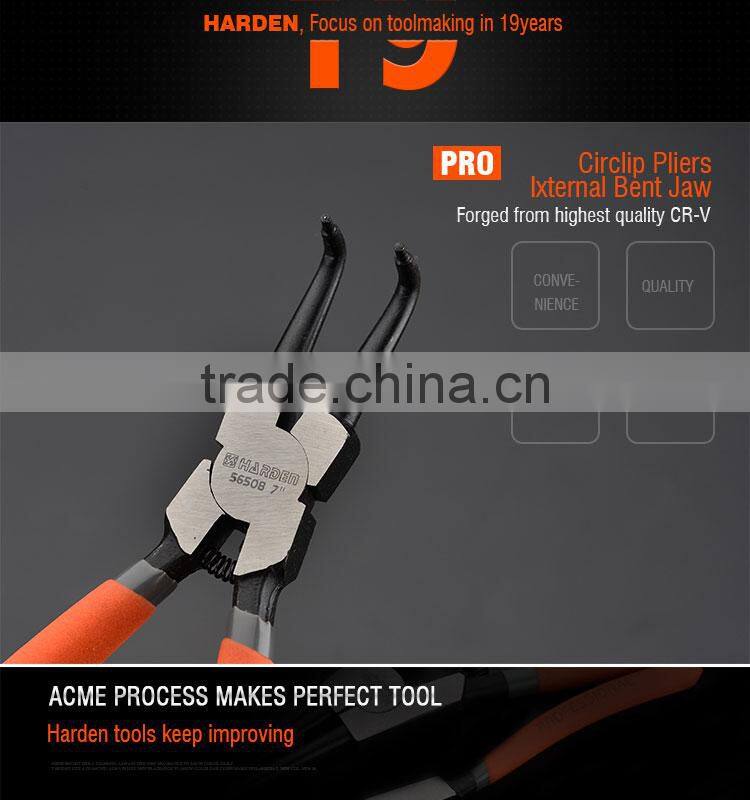 Household Chrome Vanadium Internal Bent Jaw Professional Circlip Pliers