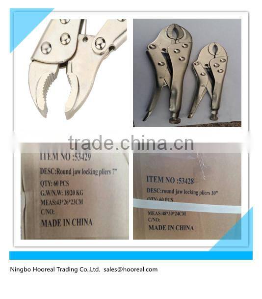 7" Round Jaws Locking Pliers Mini Durable Round Mouth Wrench Lock-grip Pliers+Adjustable Jaw Size Flexible