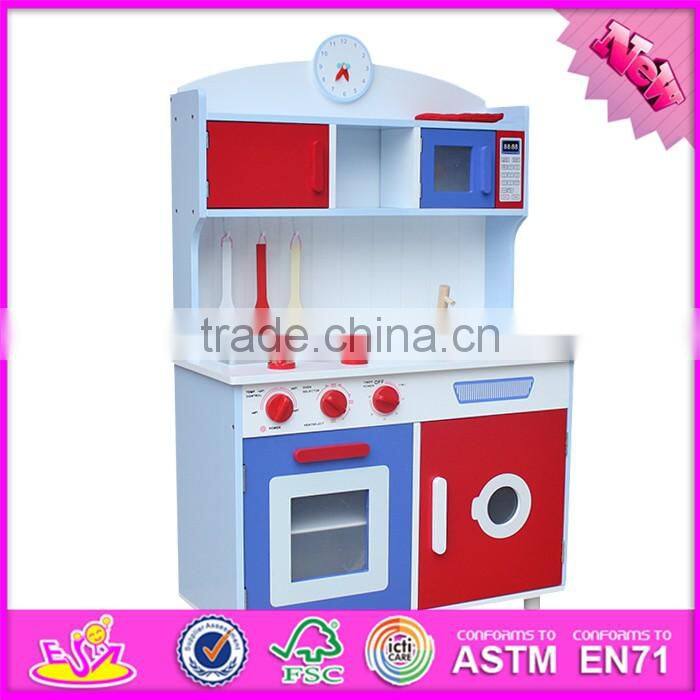 2016 new design preschool toy wooden children play kitchen sets W10C244
