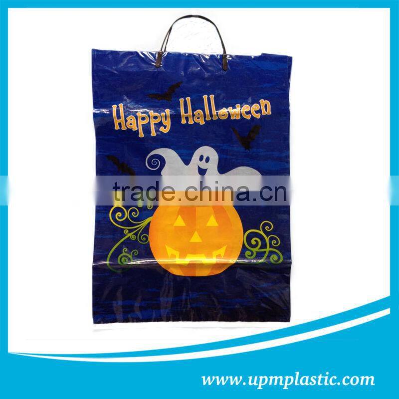 rigid clip close handle plastic gift shopping bag