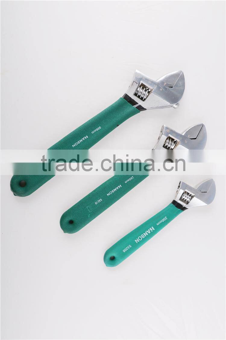 PROFESSIONAL ADJUSTABLE WRENCH DIPPED HANDLE