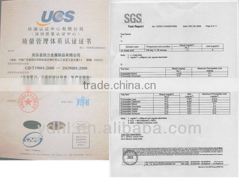 Green fresh pattern color knife with green handle