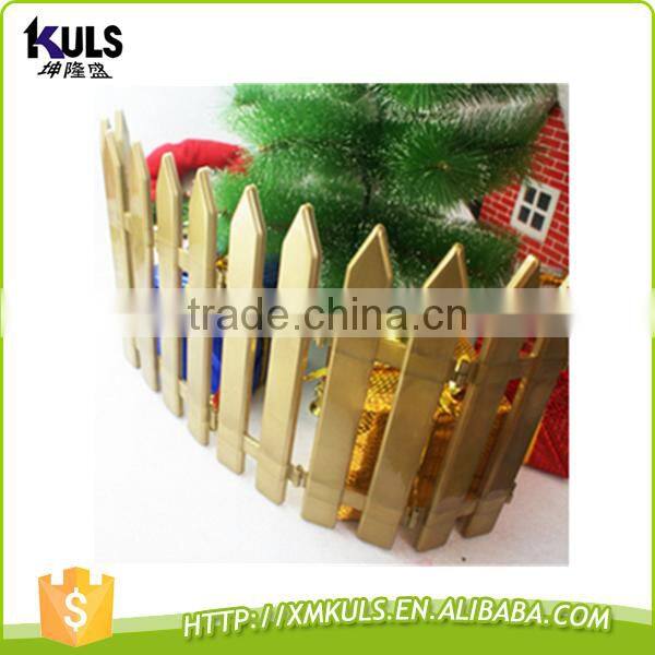 Christmas tree plastic white fence lighted christmas fence decoration