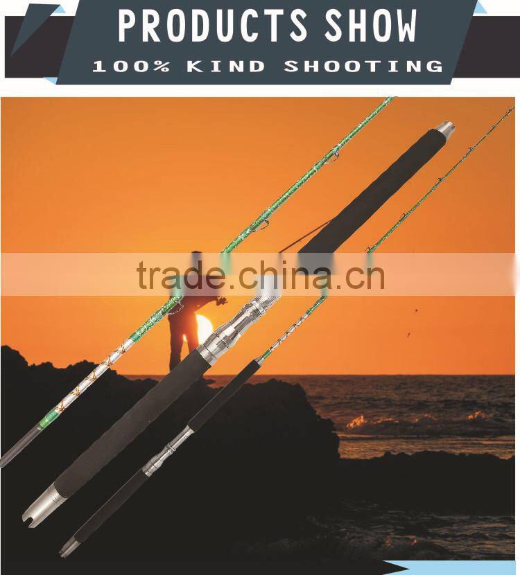 552 Fiberglass Trolling Boat Fishing Rod with Green Color