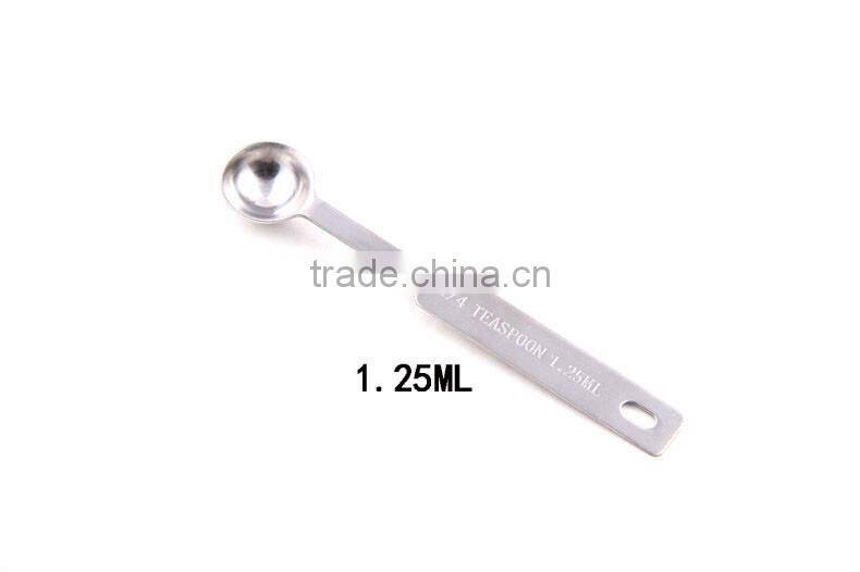 Wholesale OEM color 4 pcs measuring spoon set,stainless steel measuring spoon,coffee measuring spoon