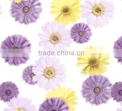 Printed PVC table cover with falannel back