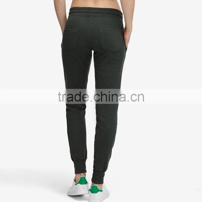 wholesale Ribbed cuffs men 100% cotton slim fit tracksuit