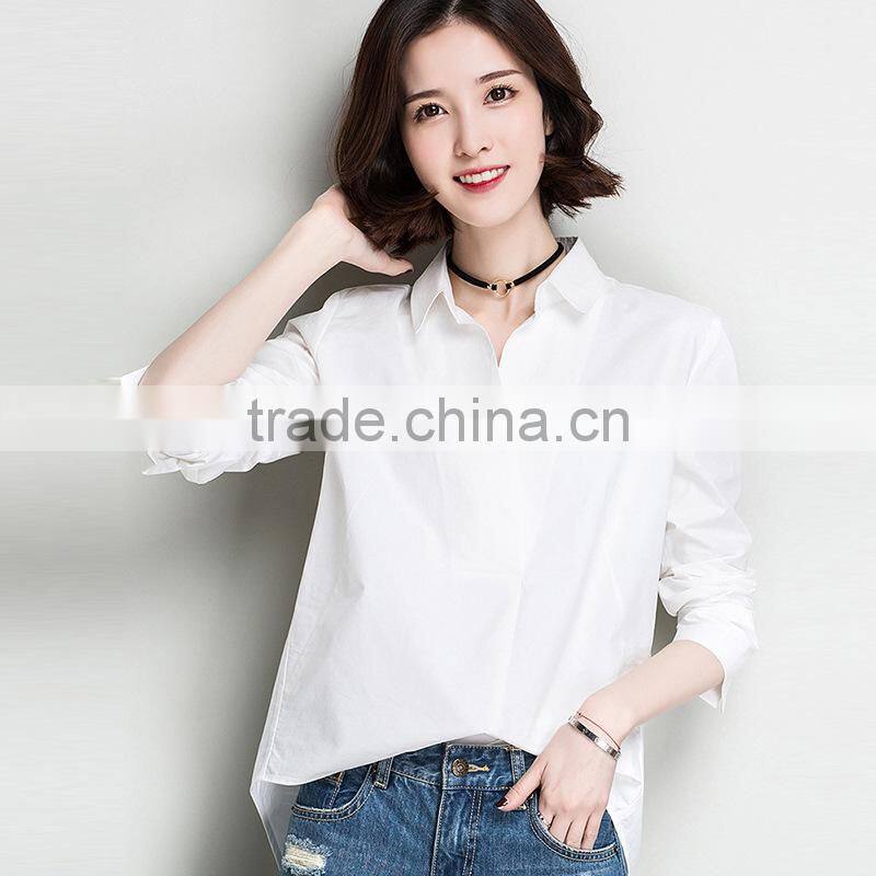 2017 latest fashion design women casual shirt blouse women summer