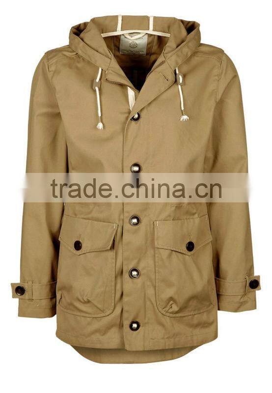 ALIKE slim fit cotton long wind coat for men