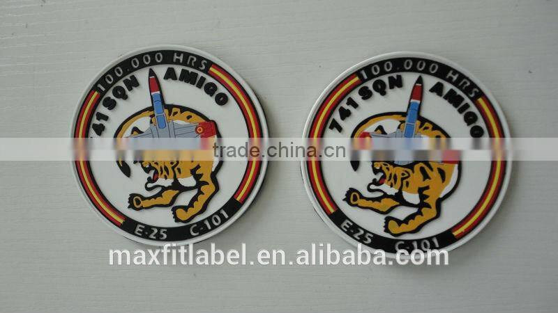 cheap blank hook and loop patches custom 3d rubber patch logo