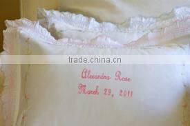 Super lovely fashion style embroidery baby pillow case