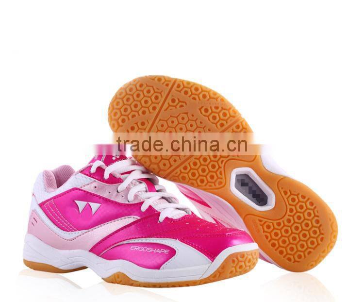 Indoor table tennis shoes sneakers for female high quality, women badminton shoes sport brand name made in jinjiang factory