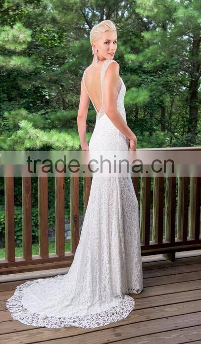 patterns of lace deep v neck evening prom dress with low back