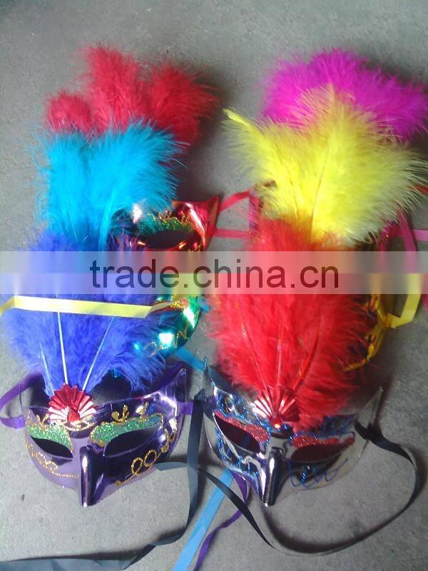 feathered venetian party mask for sale