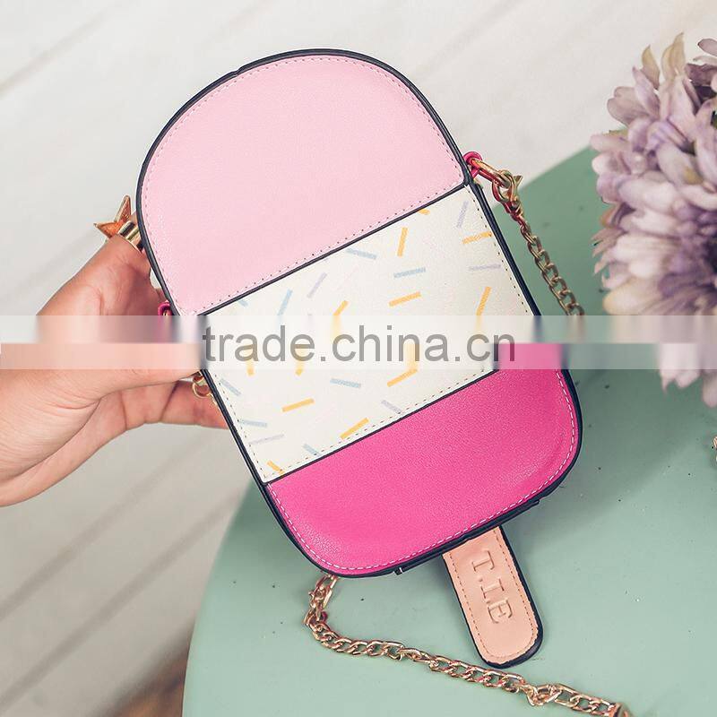 2017 fashion child school bag /cute kids bags for woman purse rose pink frozen sucker