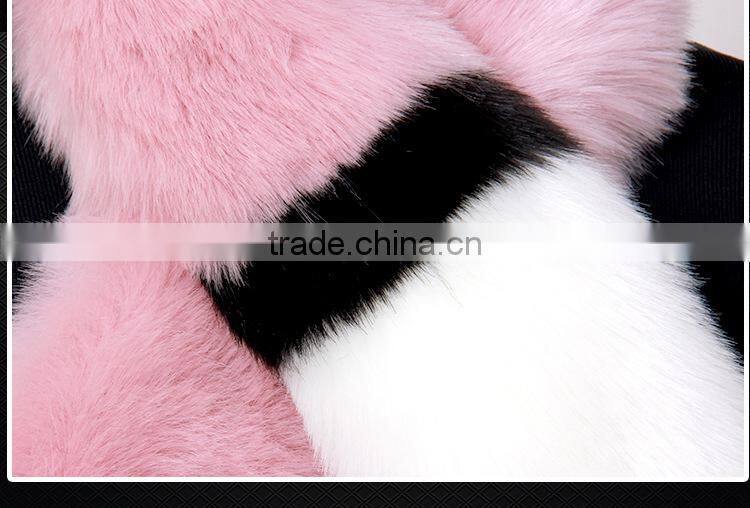 Colored Long Large Faux Fur Scarf Imitated Fox Fur Cape Winter Warm Fur Scarf