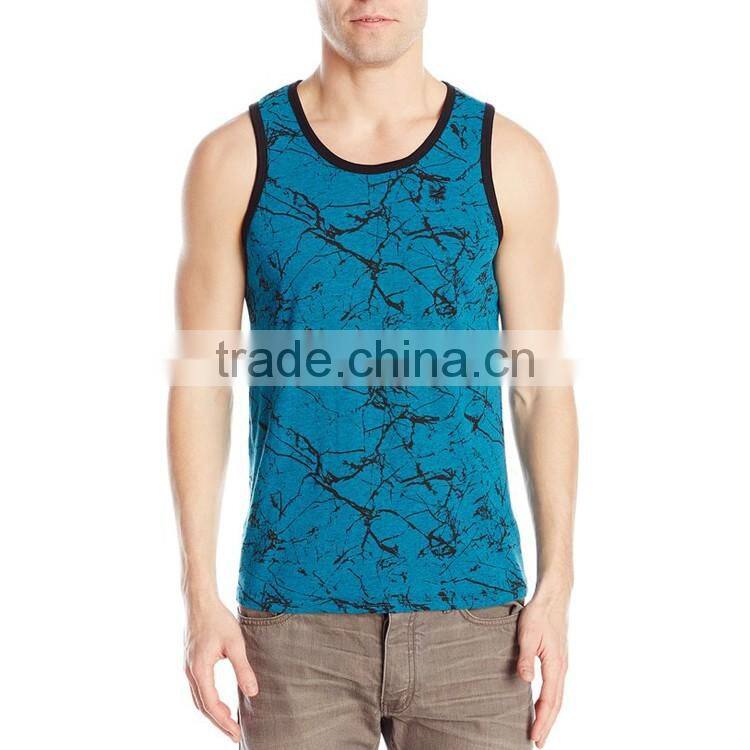 Design Custom Screen Printing 100 Cotton Bulk Wholesale Stringer Tank Top For Men