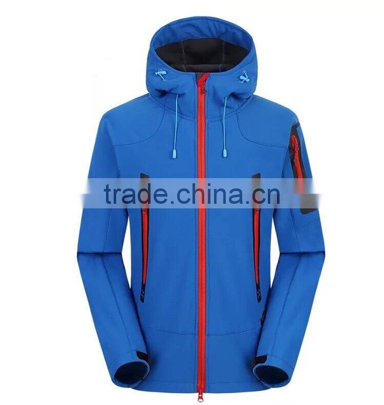 Instocked colorful softshell jacket fleece windproof waterproof customizable logo