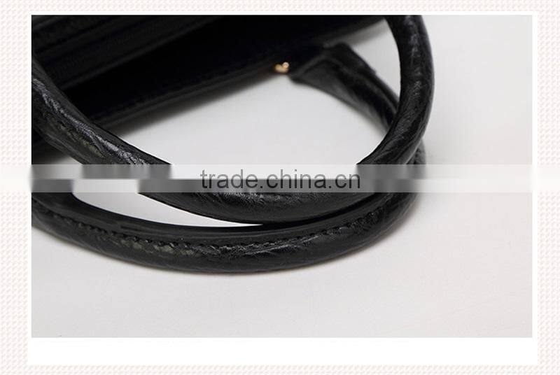 Versatile High Quality PU Leather Women Solid Color Handbag