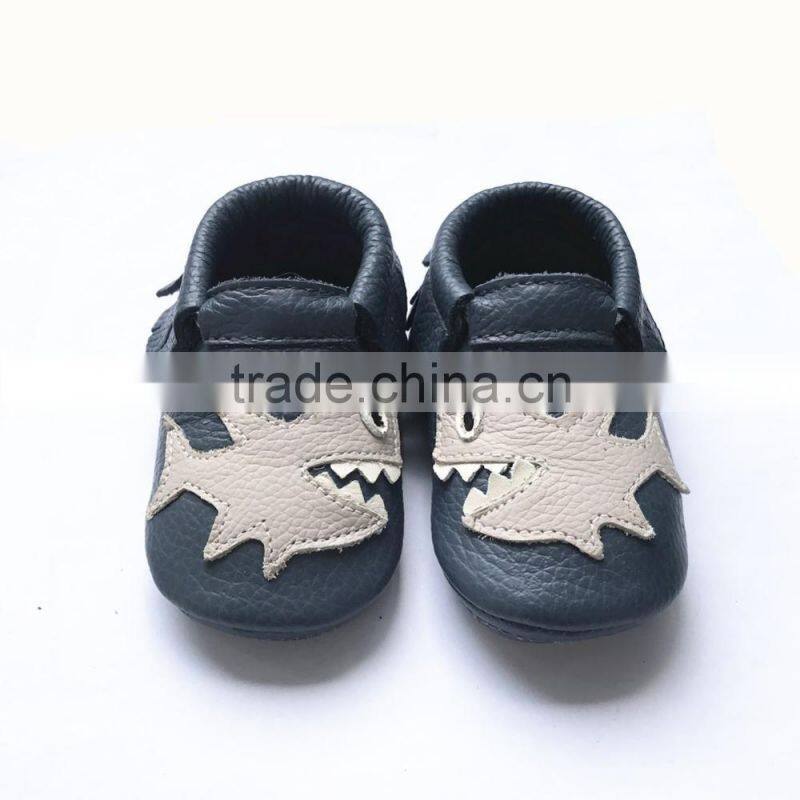 Rubber Soled Tassels Baby Moccasin 100% leather toddler shoes made in china