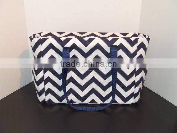 Fashion Monogrammed Big Stripe Tote Bag