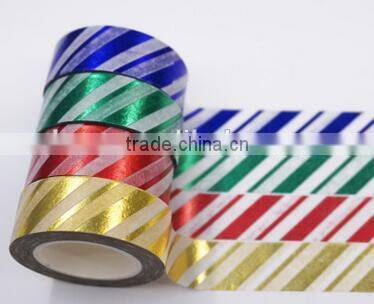 Foil Striped Washi Masking Decorative Tape