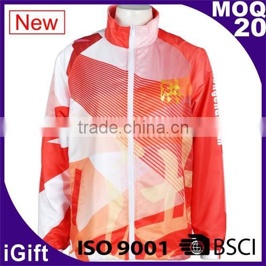 ISO 9001 warm custom waterproof windbreaker Sliver jacket