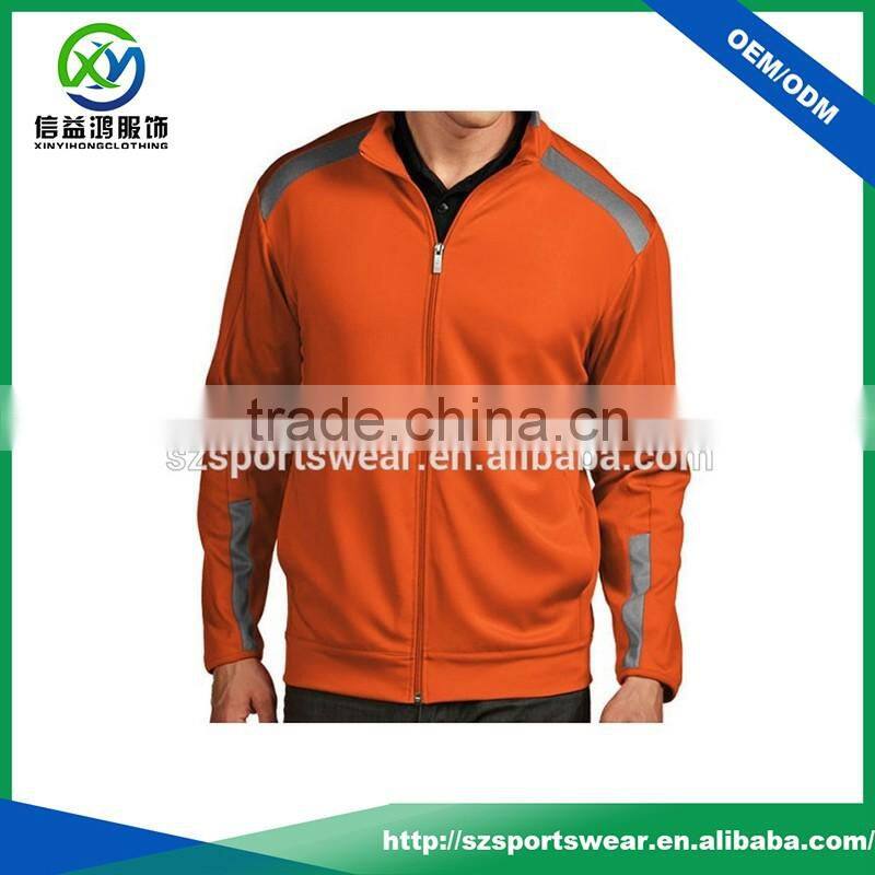 Orange color new design mens long sleeve breathable outdoor sports jacket