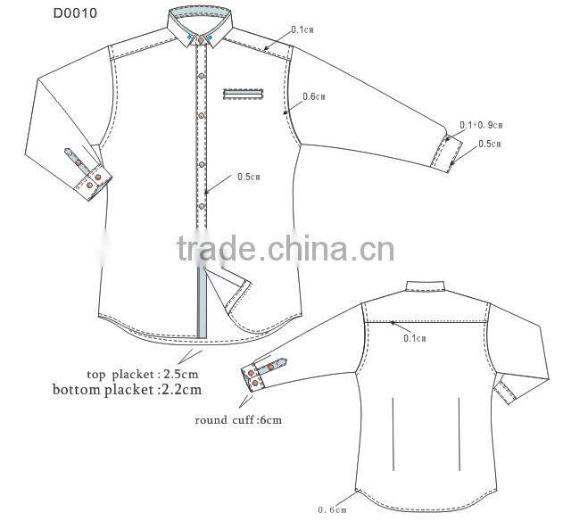 custom model long sleeve turn up collar bespoke man shirt