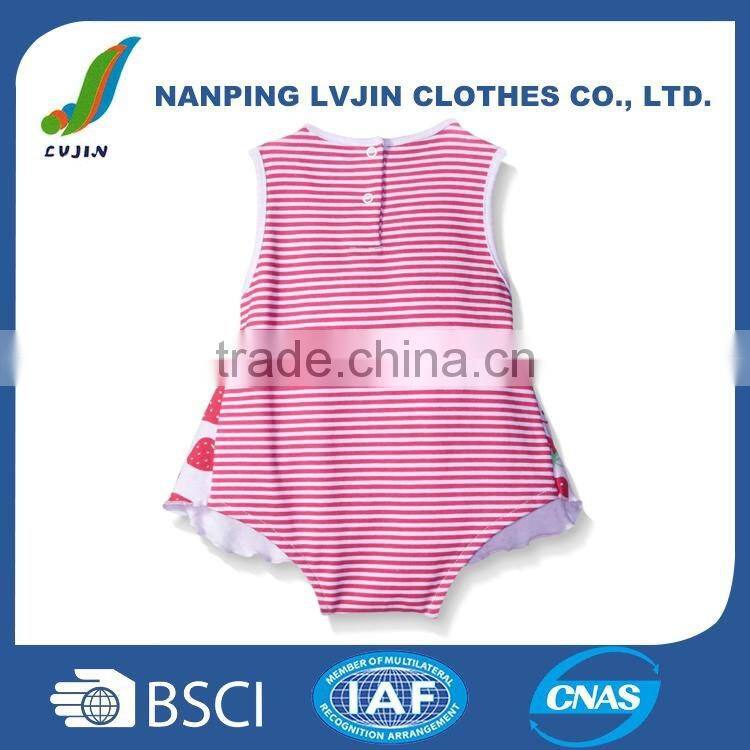 New Born Baby Girls Clothes100% Cotton Baby Girls' Sleeveless Sundress with Built-In Diaper Cover