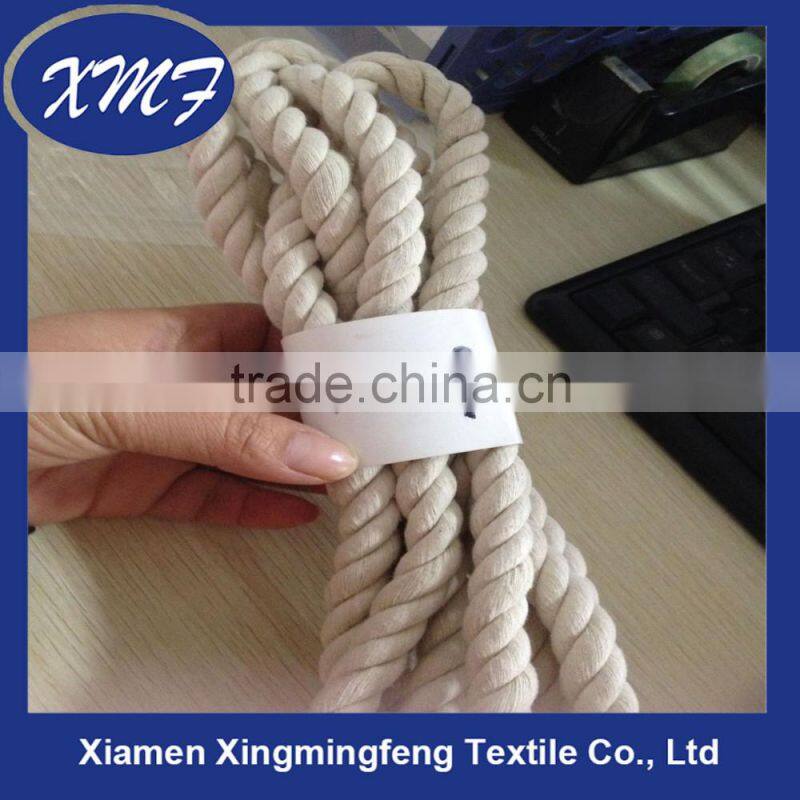 100% twisted cotton rope natural white or bleached tent cotton cord