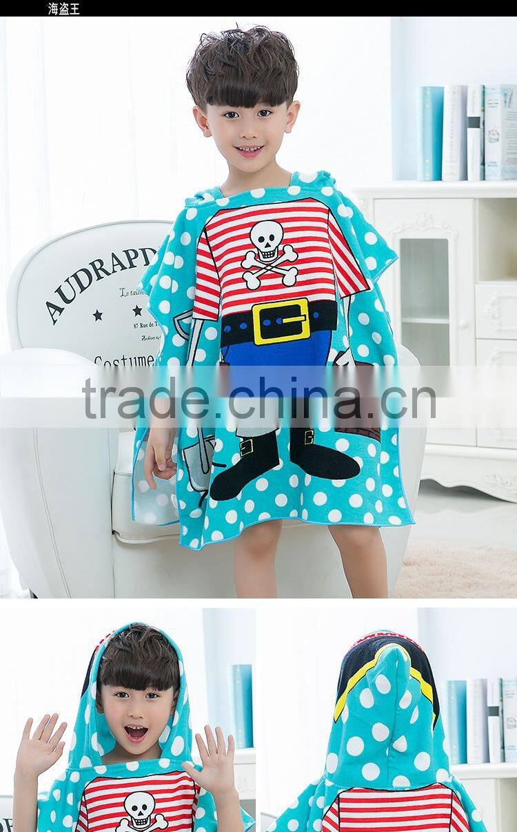 100% polyester sublimation print kids microfiber hooded towels