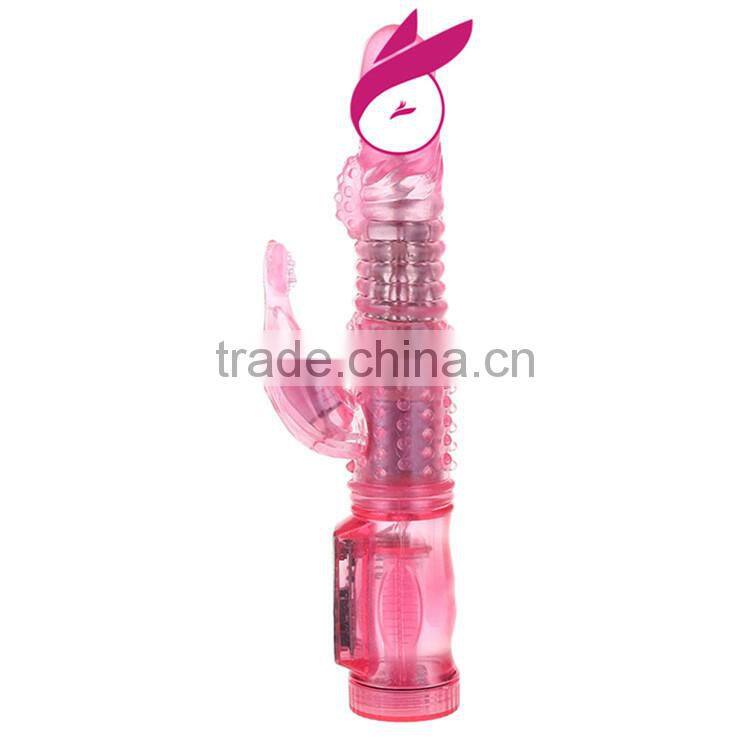 Girls Masturbation Rotating Head Dildo Vibrator Rabbit Sex Toy Massage