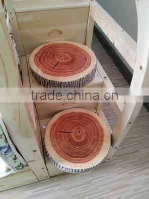 creative realistic wooden sofa seat cushion annual ring stump decorative pillow
