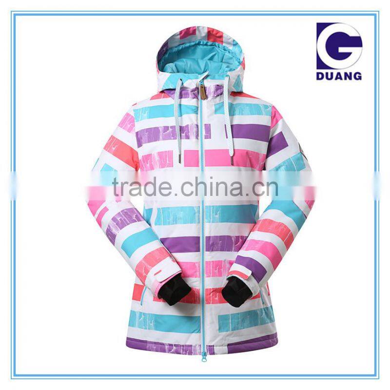 Allover print sublimation jacket snow clothing crane snow ski wear