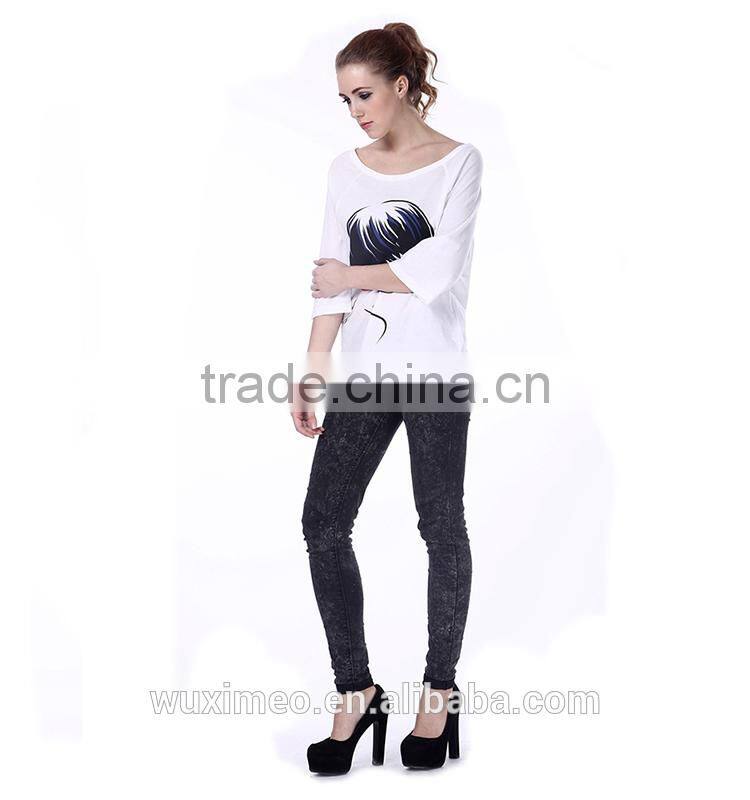 New coming updated 100% cotton lady t shirt