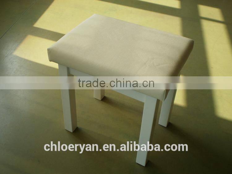 Factory supply modern design white fitting room stool