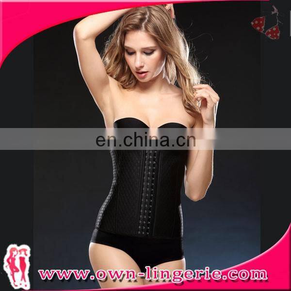 Best selling Plus Size waist trainer belt Latex steel boned corset