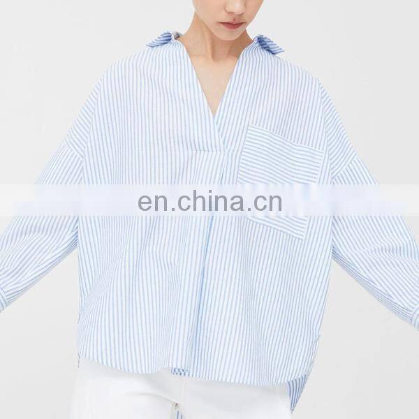 New model shirts 100% cotton oversize dart detail cotton shirt