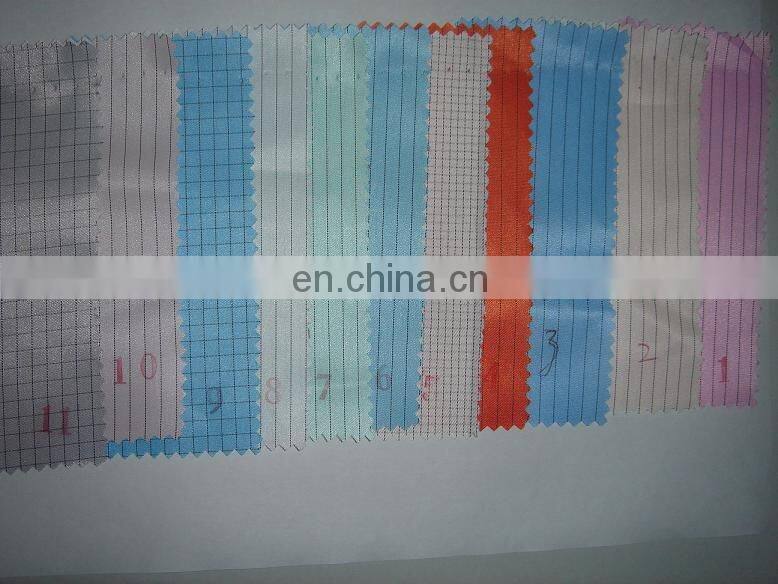 Various colors recycled 5mm strap/grid clothing fabric antistatic esd cleanroom polyester fabric