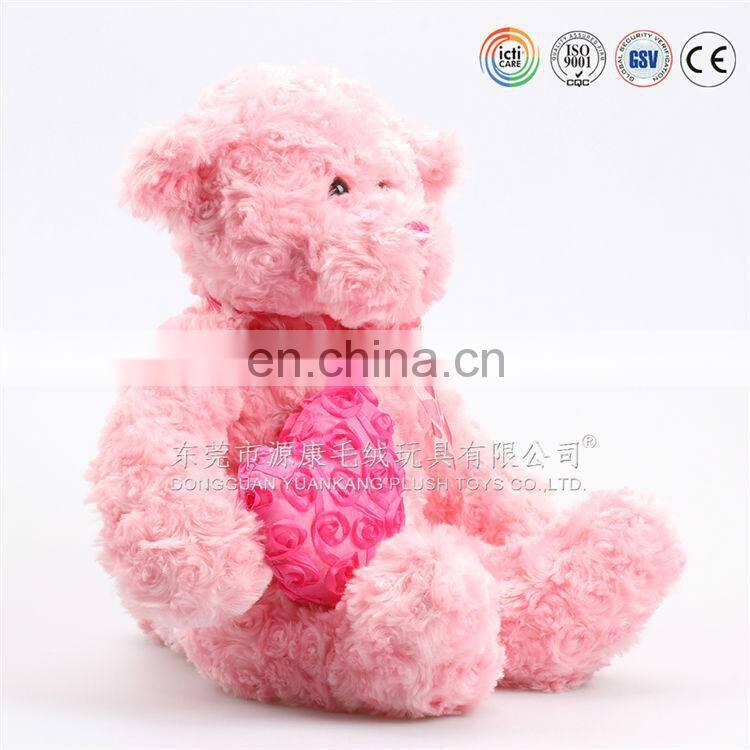 ICTI audits EN71/ 123 OEM red heart teddy bear custom in China