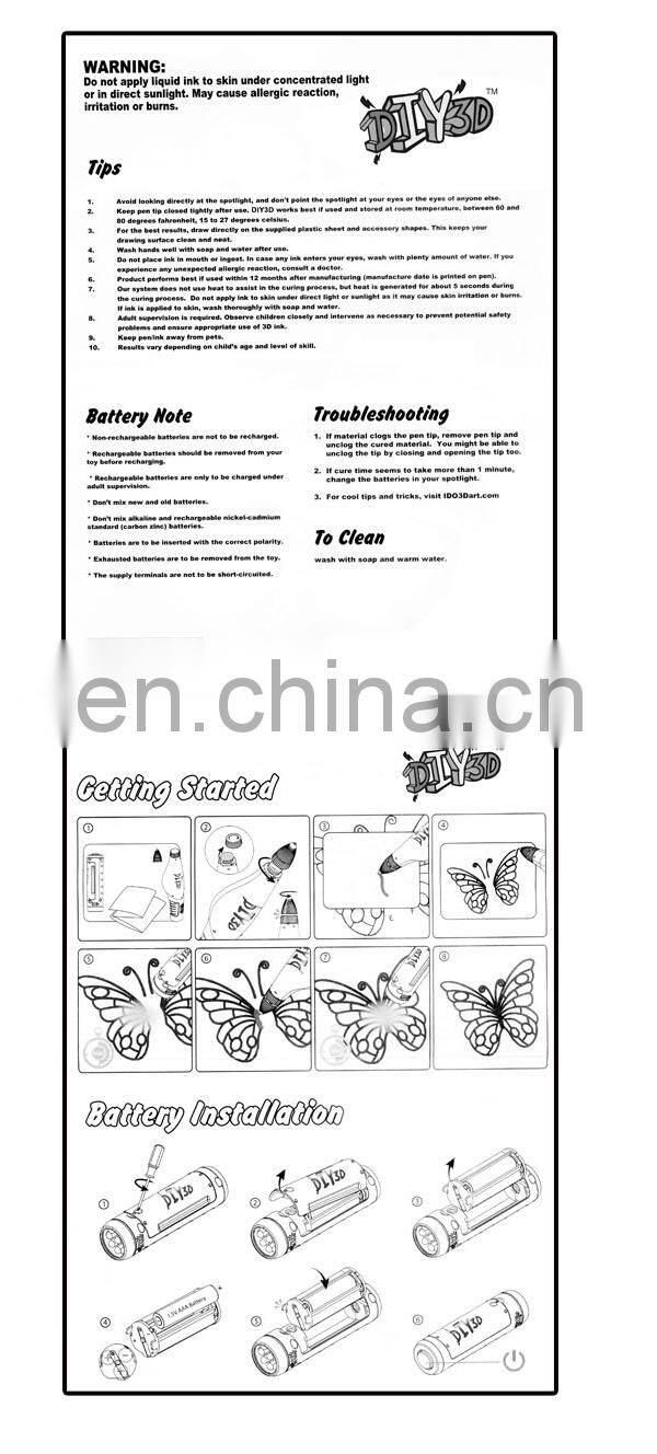 Fine workmanship children diy 3d printer pen shantou toys for sale