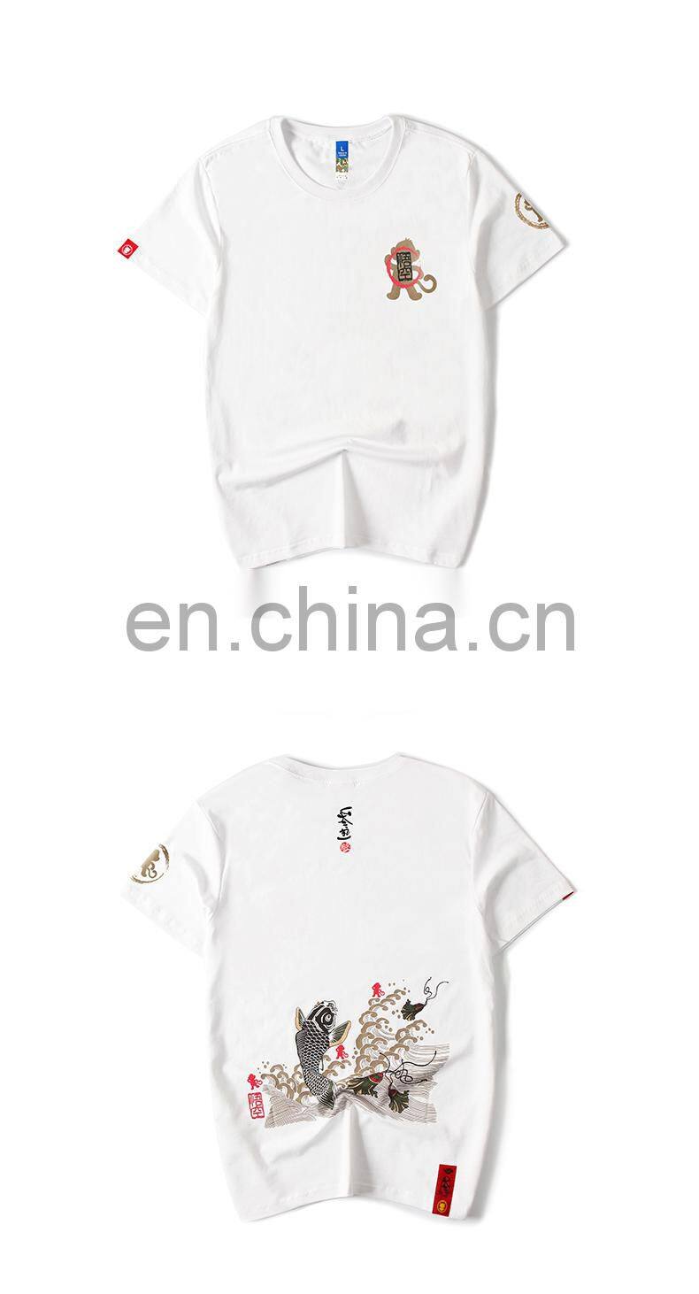 Latest Stretchy 95% Cotton, 5% Elastane Custom T Shirts Printing Crewneck Cotton Mens T-Shirt With Unique Patterns
